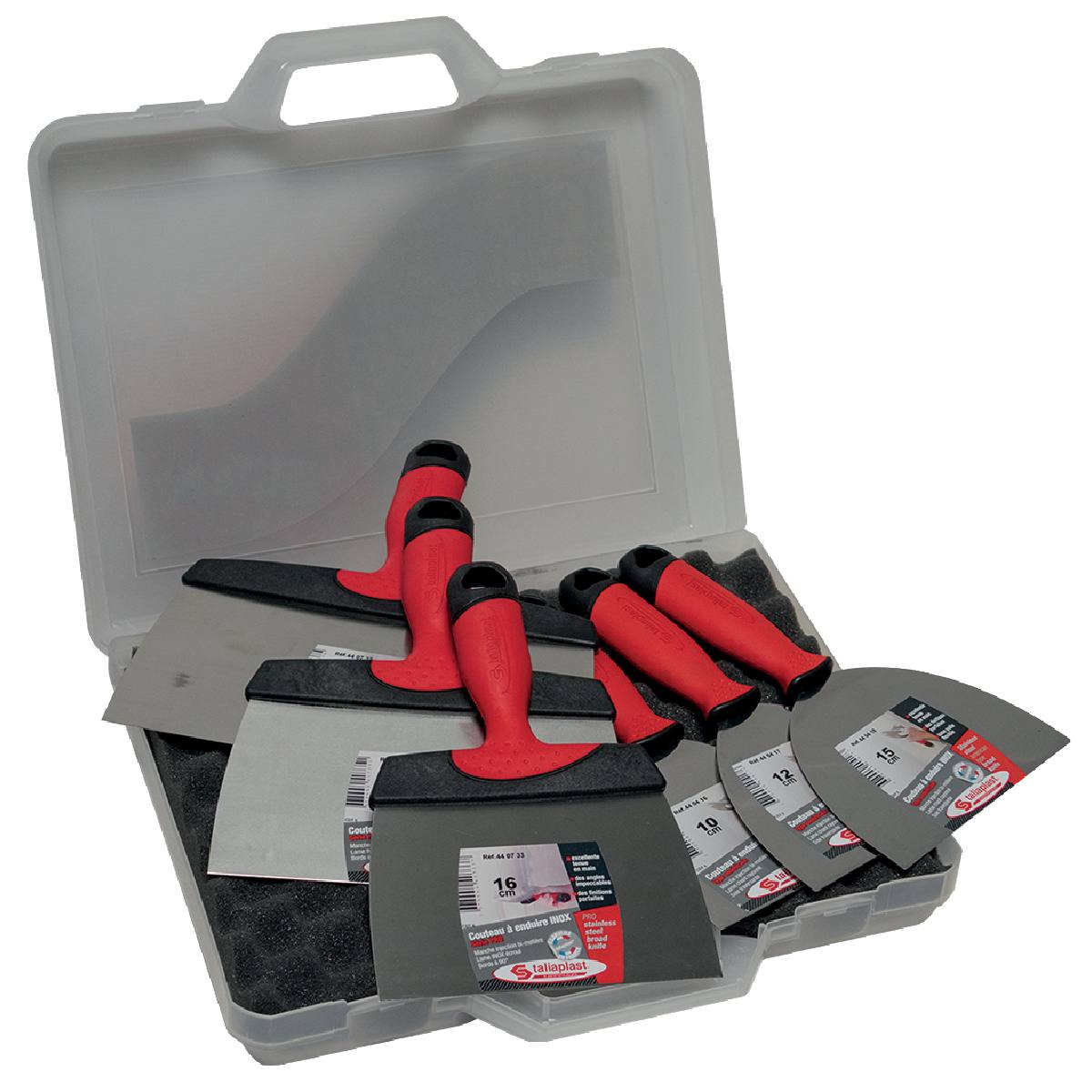 MALLETTE DE 6 COUTEAUX À ENDUIRE