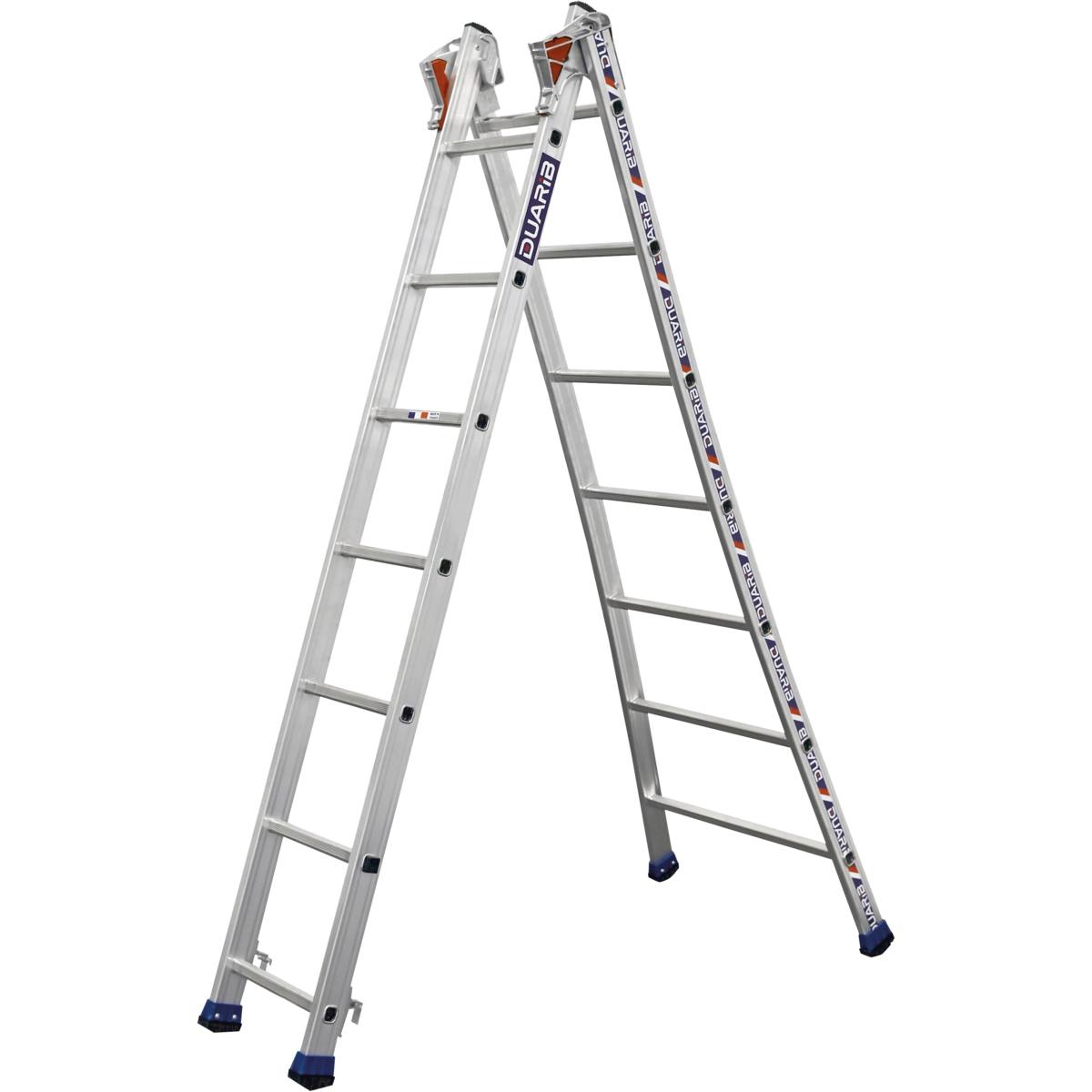 ÉCHELLE TRANSFORMABLE 2x7 BARREAUX 2,20 - 3,60 M