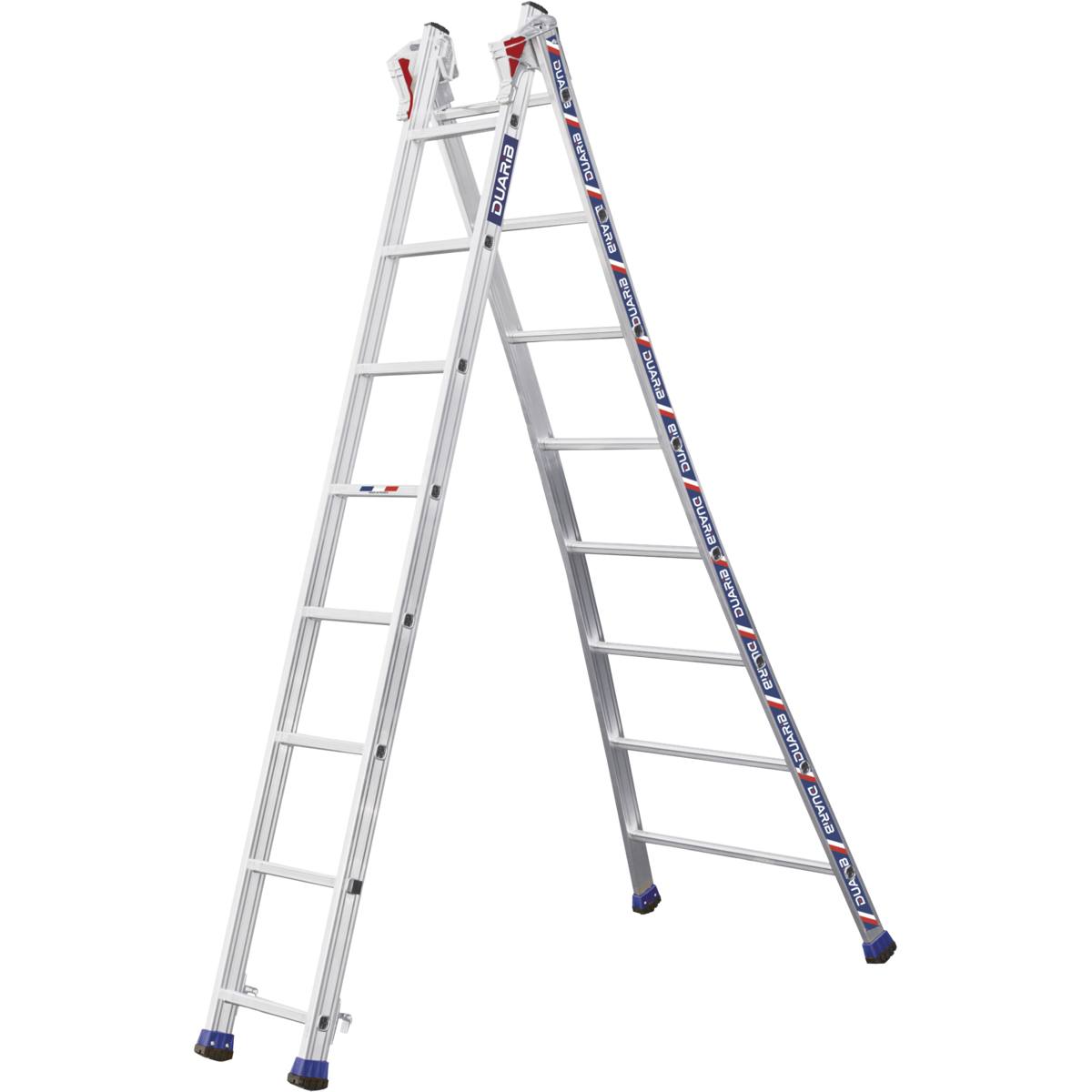 ÉCHELLE TRANSFORMABLE 2x8 BARREAUX  2,50 - 4,15 M