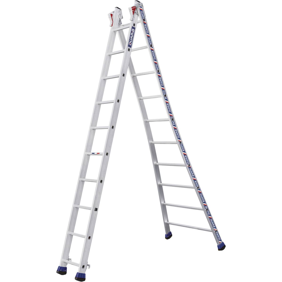 ÉCHELLE TRANSFORMABLE 2x10 BARREAUX  3,05 - 5 M