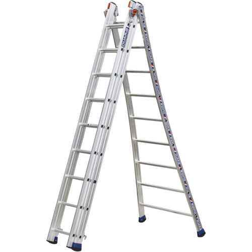 ÉCHELLE TRANSFORMABLE 3x9 BARREAUX 2,75 - 6,10 M