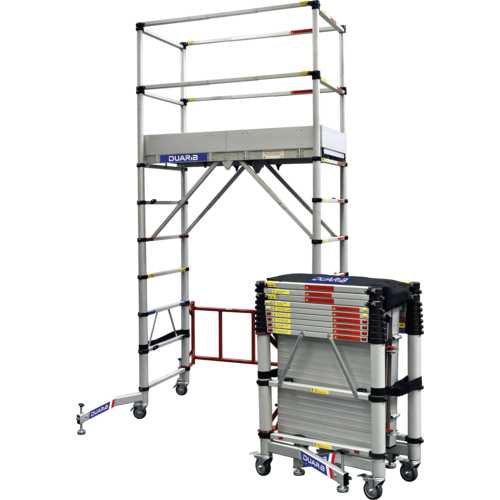 ÉCHAFAUDAGE ROULANT PLIANT ALU - HT DE TRAVAIL 4,00 M