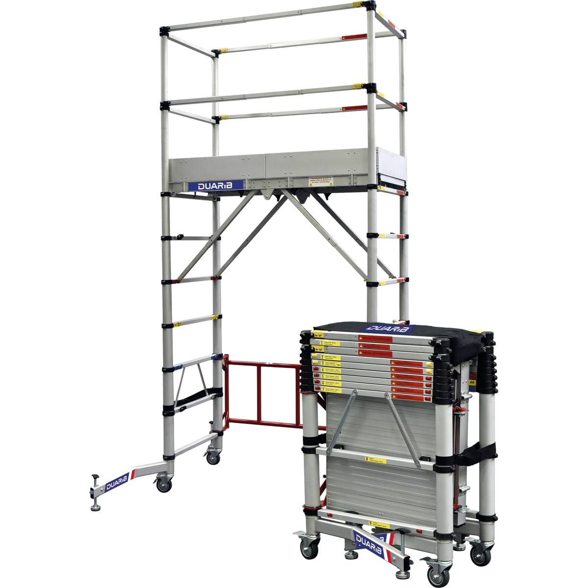 ÉCHAFAUDAGE ROULANT PLIANT ALU - HT DE TRAVAIL 4,00 M