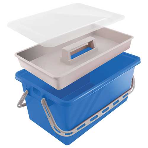 BAC PLASTIQUE À ANSES SERATOU 17 L BLEU