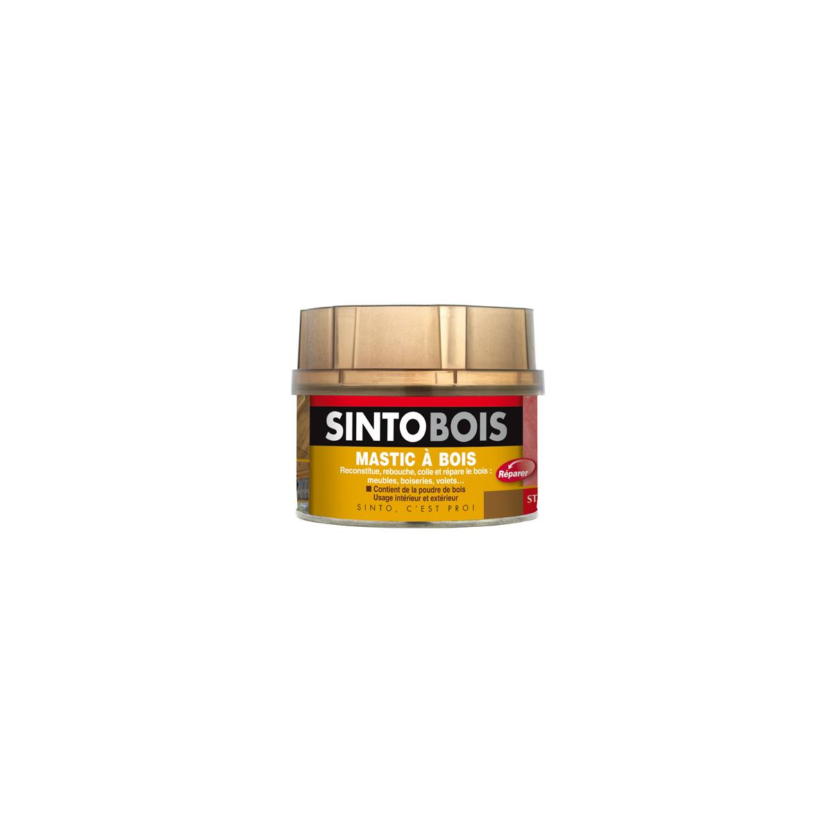 mastic bois standard SINTOBOIS acajou en blister 60 g + 8 g SINTO
