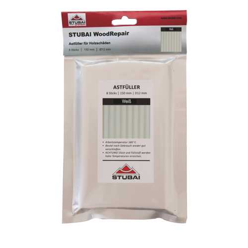 MASTIC DE REPARATION VIEUX BLANC POUR BOIS -  9 BÂTONS  - Ø12mmx300mm