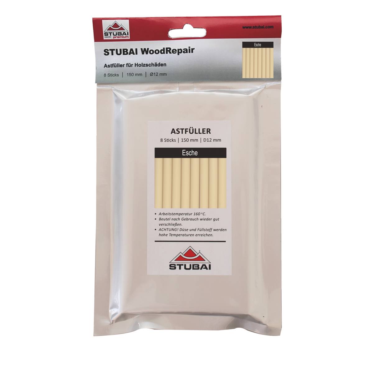 MASTIC DE REPARATION FRENE POUR BOIS -  9 BÂTONS  - Ø12mmx300mm