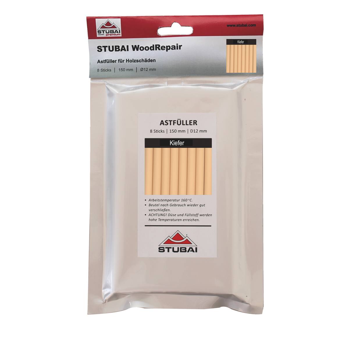 MASTIC DE REPARATION PIN POUR BOIS -  9 BÂTONS  - Ø12mmx300mm