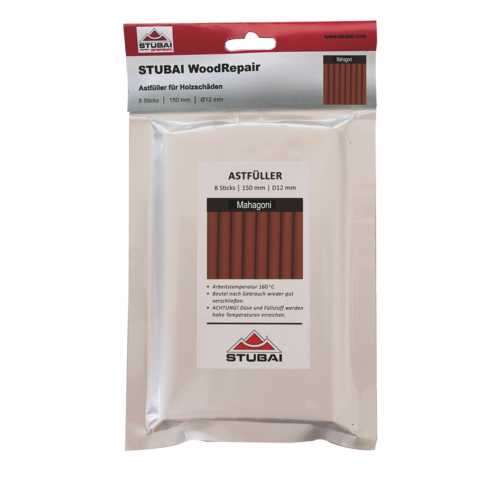 MASTIC DE REPARATION ACAJOU POUR BOIS -  9 BÂTONS  - Ø12mmx300mm