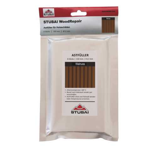 MASTIC DE REPARATION NOYER POUR BOIS -  9 BÂTONS  - Ø12mmx300mm