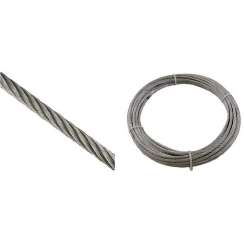 CÂBLE AVIATION ACIER GALVA 7x19 - Ø 6 MM x 25 M