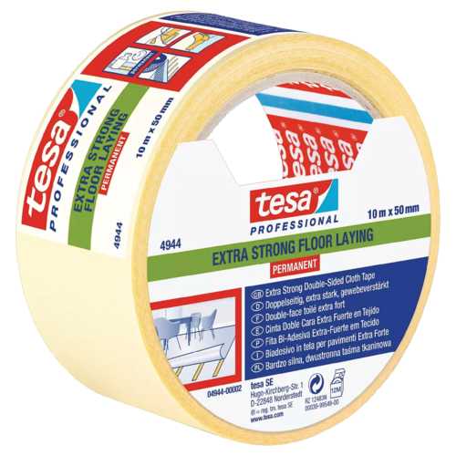 RUBAN ADHÉSIF DOUBLE FACE POUR REVÊTEMENT DE SOL 10m x 50mm
