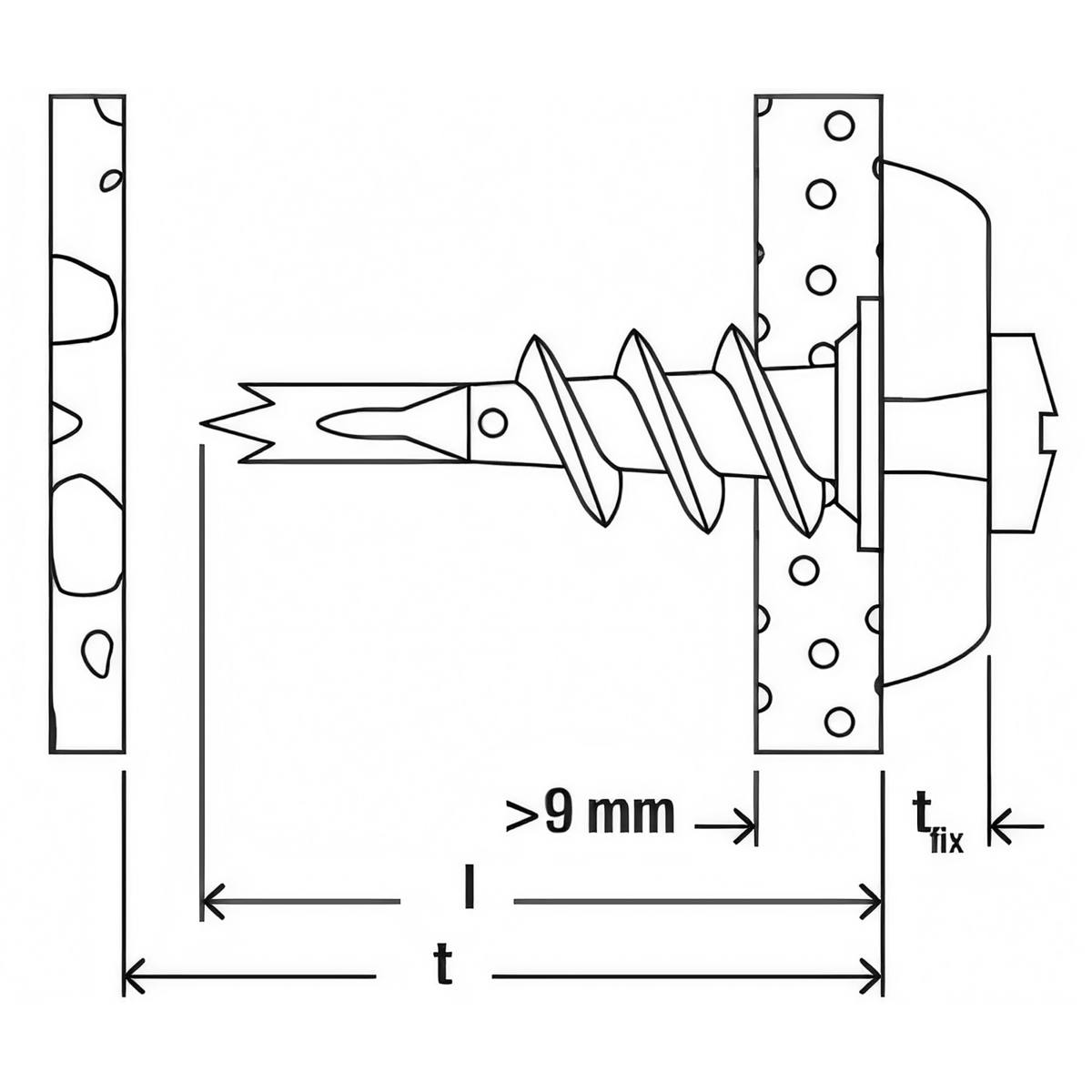 CHEVILLE AUTOPERCEUSE METAL GKM-S 35 + VIS 4,5x35 (B.100)