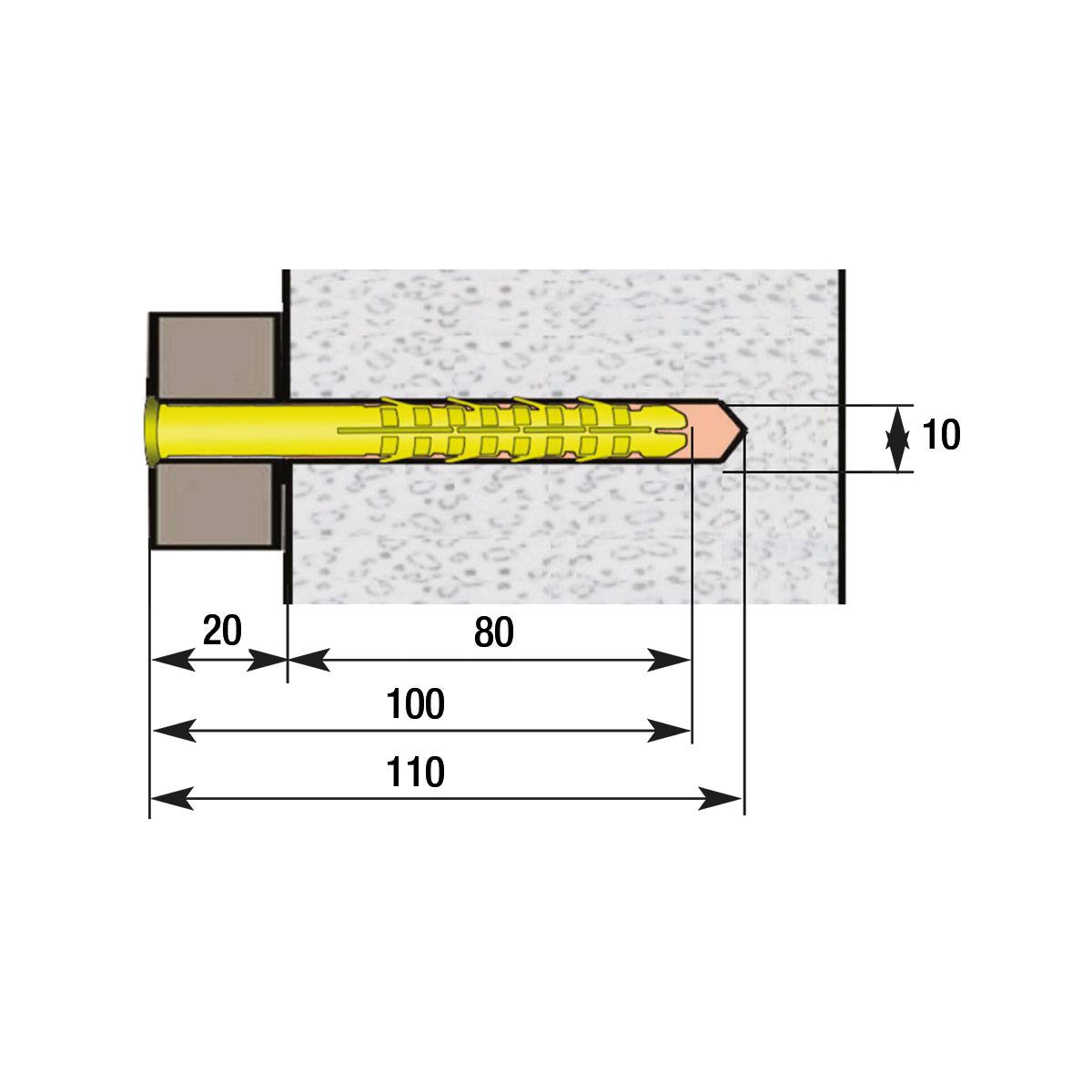 BOÎTE 25 CHEVILLES POUR FAÇADES BOIS 10 X 100 MM