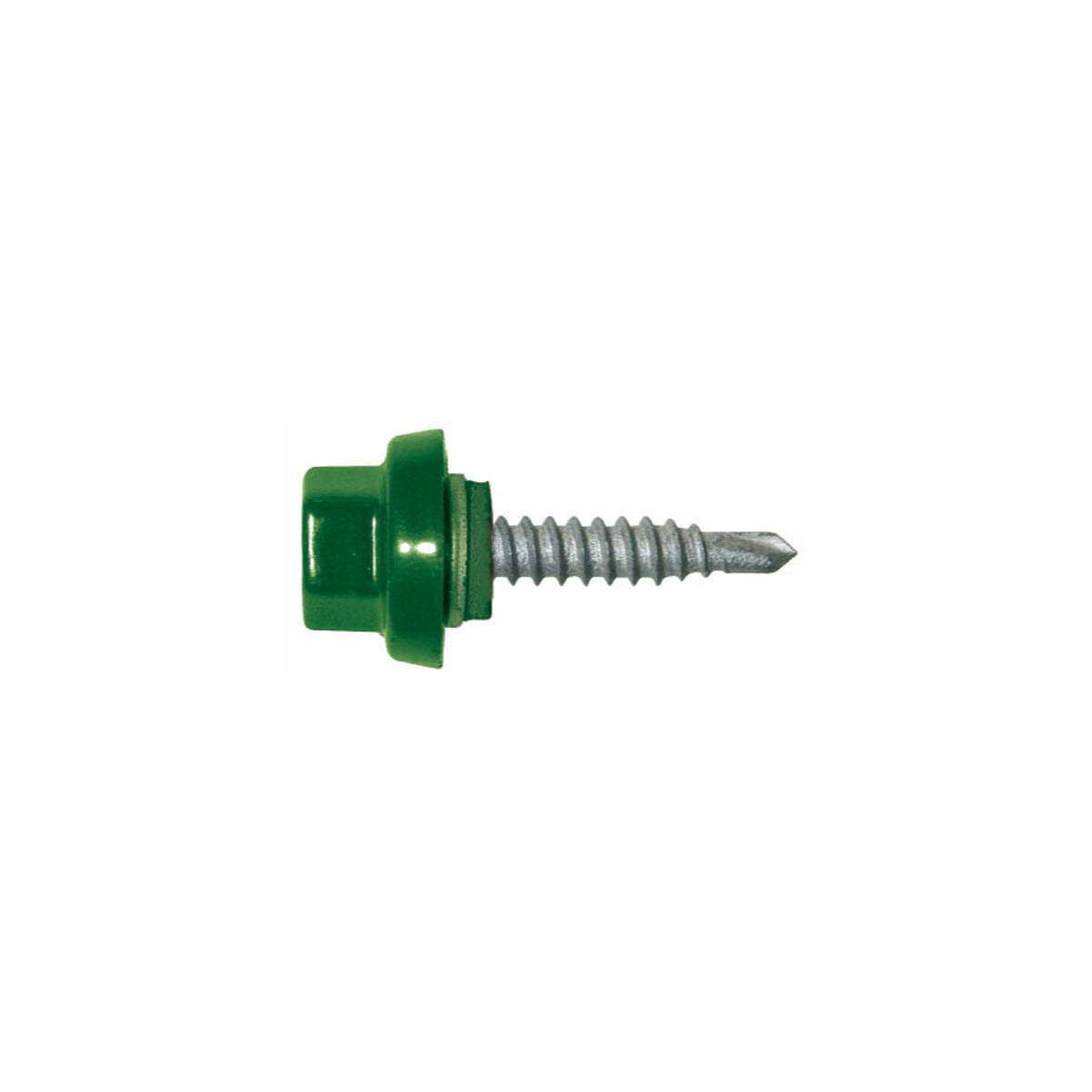 SACHET 25 VIS ZACROVIS ACIER 6,3 x 22 MM VERT 6011