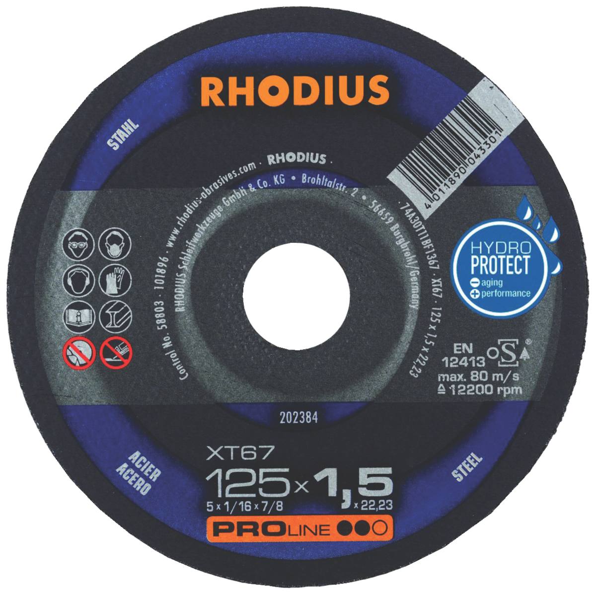 DISQUE À TRONÇONNER XT67 - Ø 125 X 1,5 X 22,2 MM