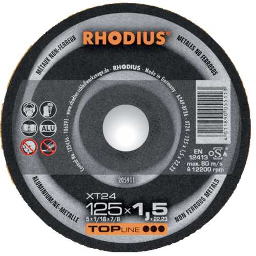 DISQUE À TRONÇONNER XT24 POUR L'ALUMINIUM - Ø 125 X 1,5 X 22,2 MM
