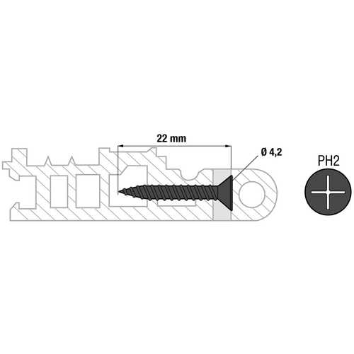 VIS SPÉCIALE PVC 4,2 X 22 MM