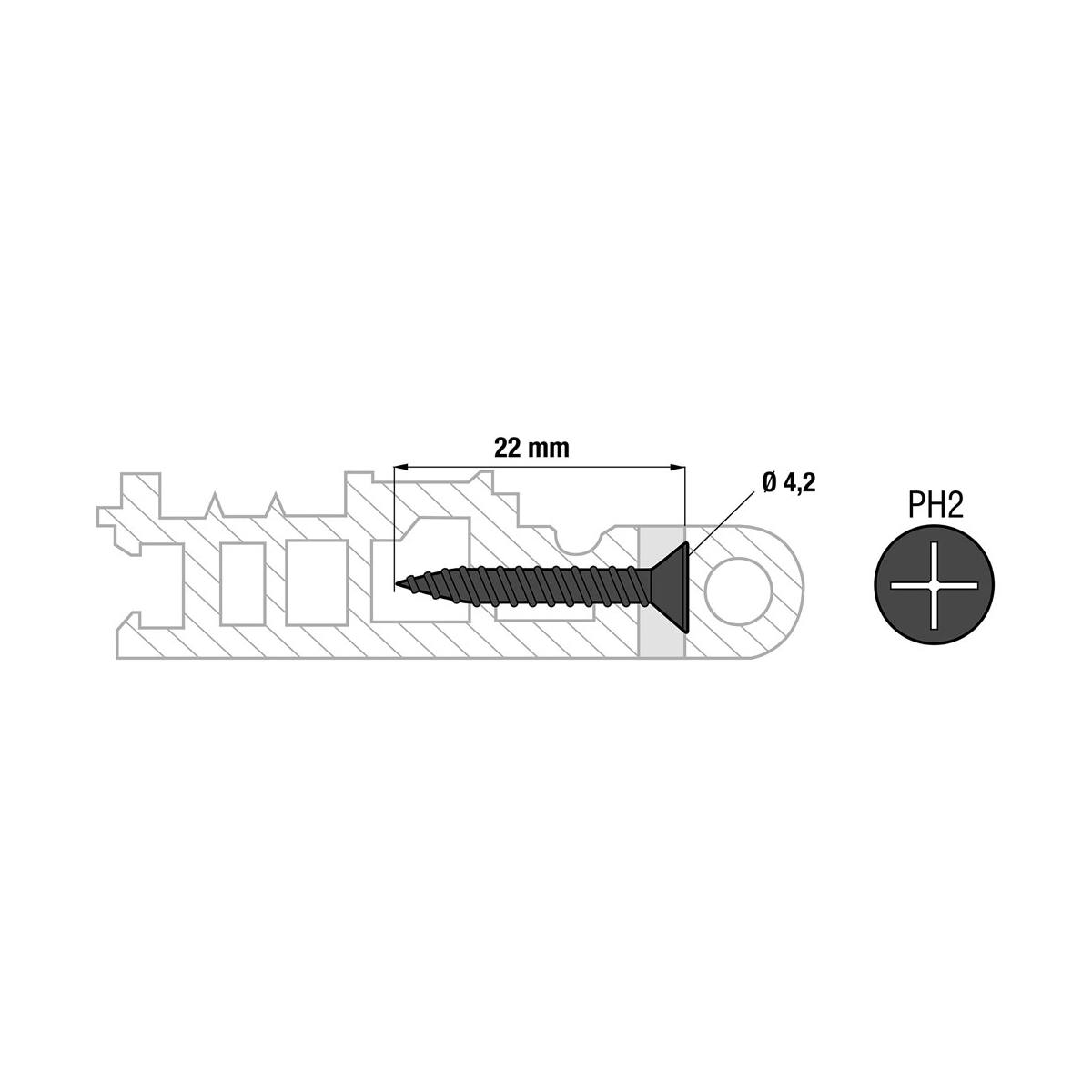 VIS SPÉCIALE PVC 4,2 X 22 MM