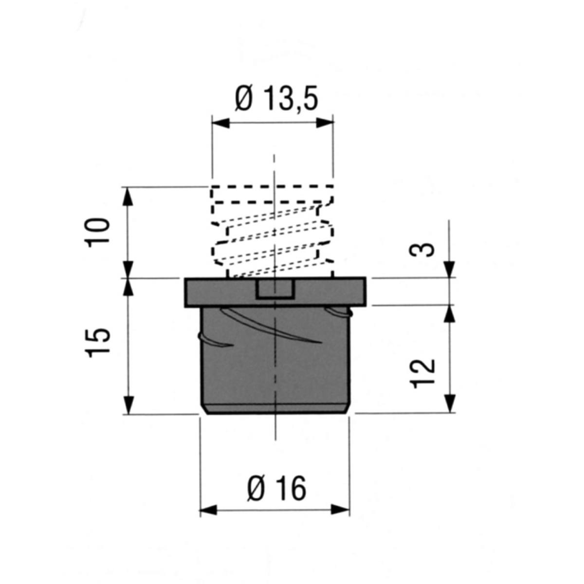 VÉRIN POUR LE PVC TYPE 700 SANS TÊTE