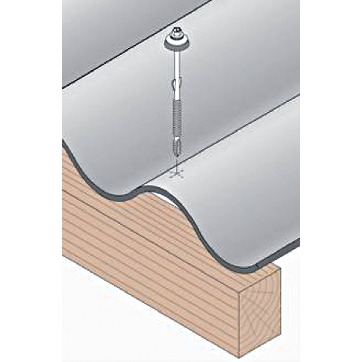 SACHET 100 FIXATIONS DE PLAQUES FIBRES-CIMENT SUR CHARPENTE BOIS
