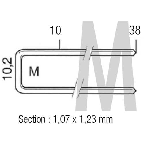 AGRAFES M - 15 MM BOÎTE DE 5000 