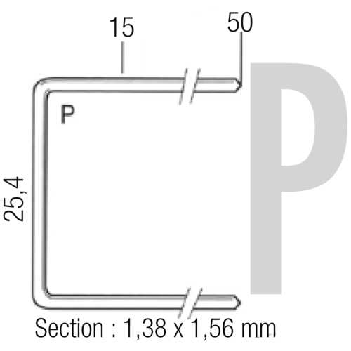 BOÎTE 10 300 AGRAFES P - 22 MM