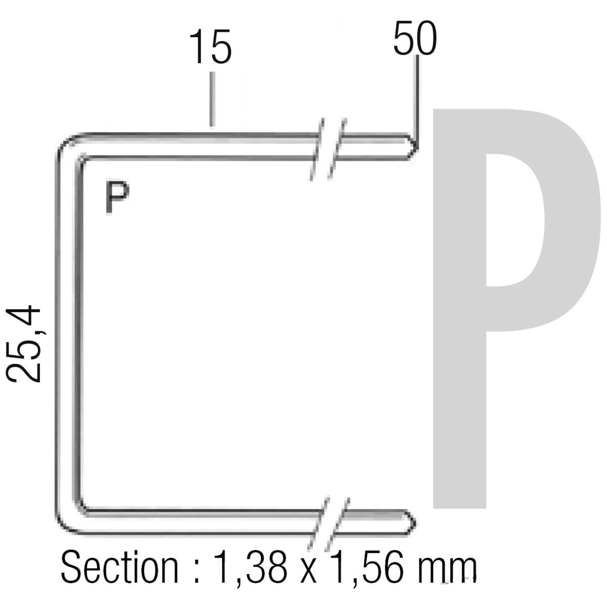 BOÎTE 10 300 AGRAFES P - 22 MM