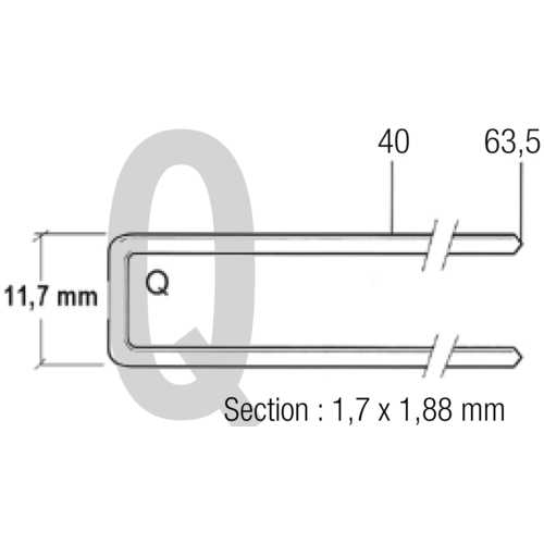 AGRAFES Q - 40 MM BOÎTE DE 11000