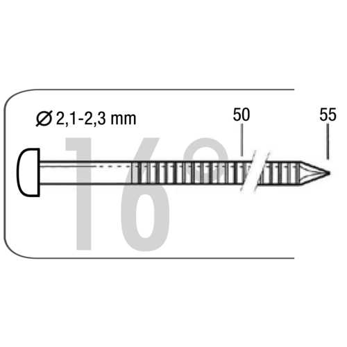 CARTON 9000 POINTES ANNELÉES 2,1 X 50 MM INOX