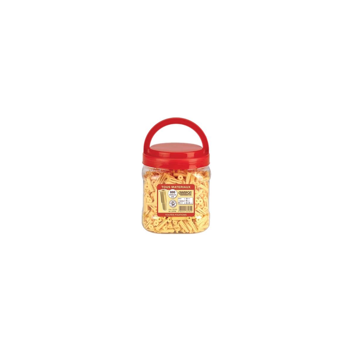 SEAU 800 CHEVILLES CRAMPON 6 X 25 MM