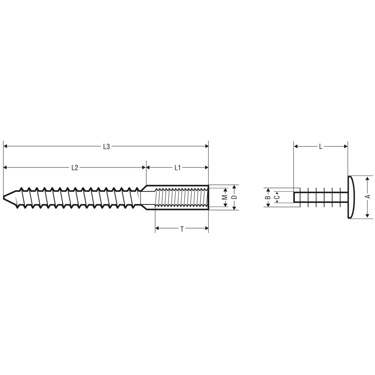 FIXATION DÉMONTABLE M10x100 POUR ASPHALTE