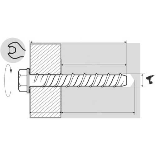 VIS BÉTON BETABOLT 12 X 150 MM