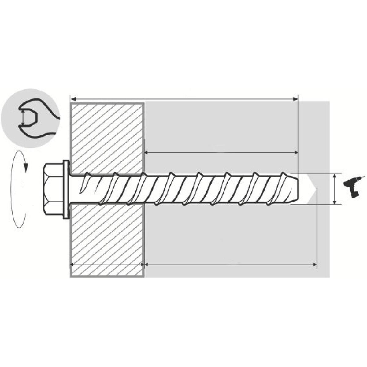 VIS BÉTON BETABOLT 12 X 150 MM