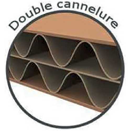 CAISSE AMÉRICAINE CARTON DOUBLE CANNELURE 400 x 300 x 300