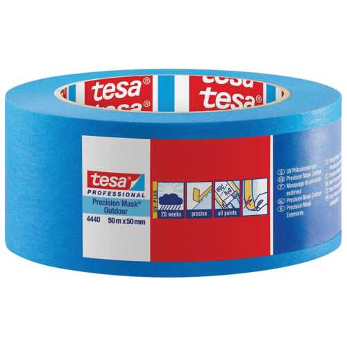 RUBAN ADHÉSIF DE MASQUAGE 50m x 50mm RÉSISTANT AUX UV ET À L'HUMIDITÉ