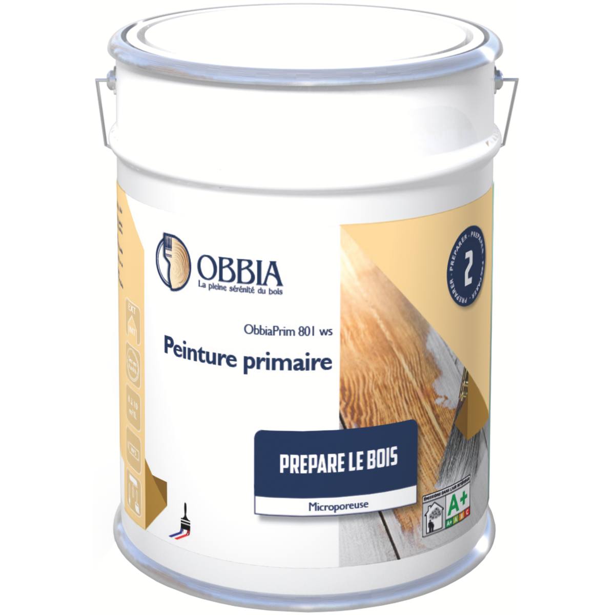PEINTURE PRIMAIRE POUR MENUISERIE BOIS - OBBIAPRIM 801 WS