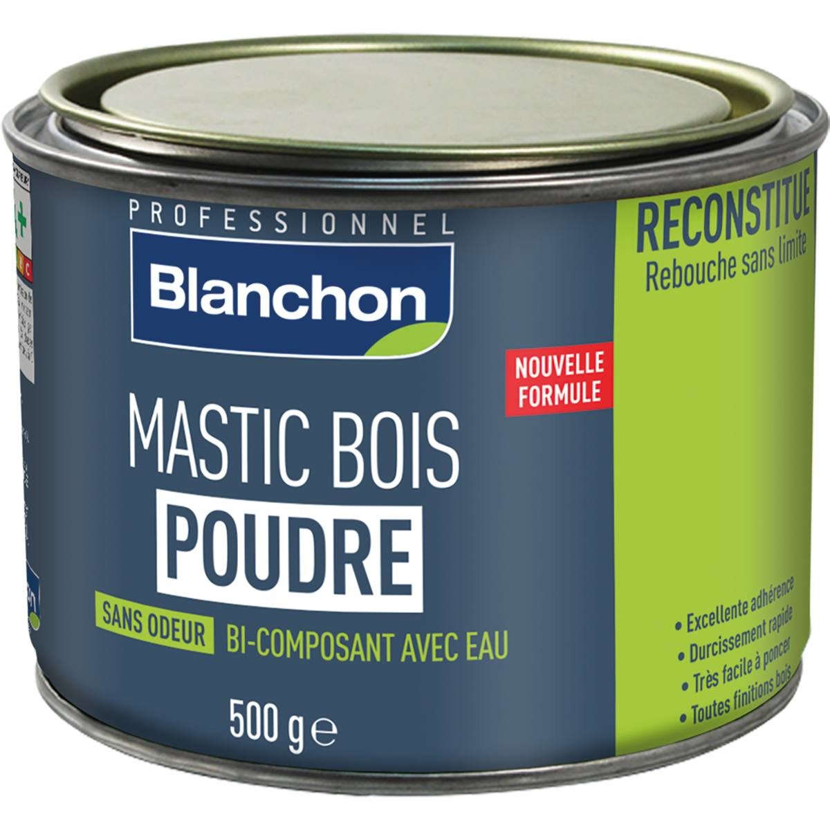 MASTIC BOIS POUDRE BOIS CHENE CLAIR 500G