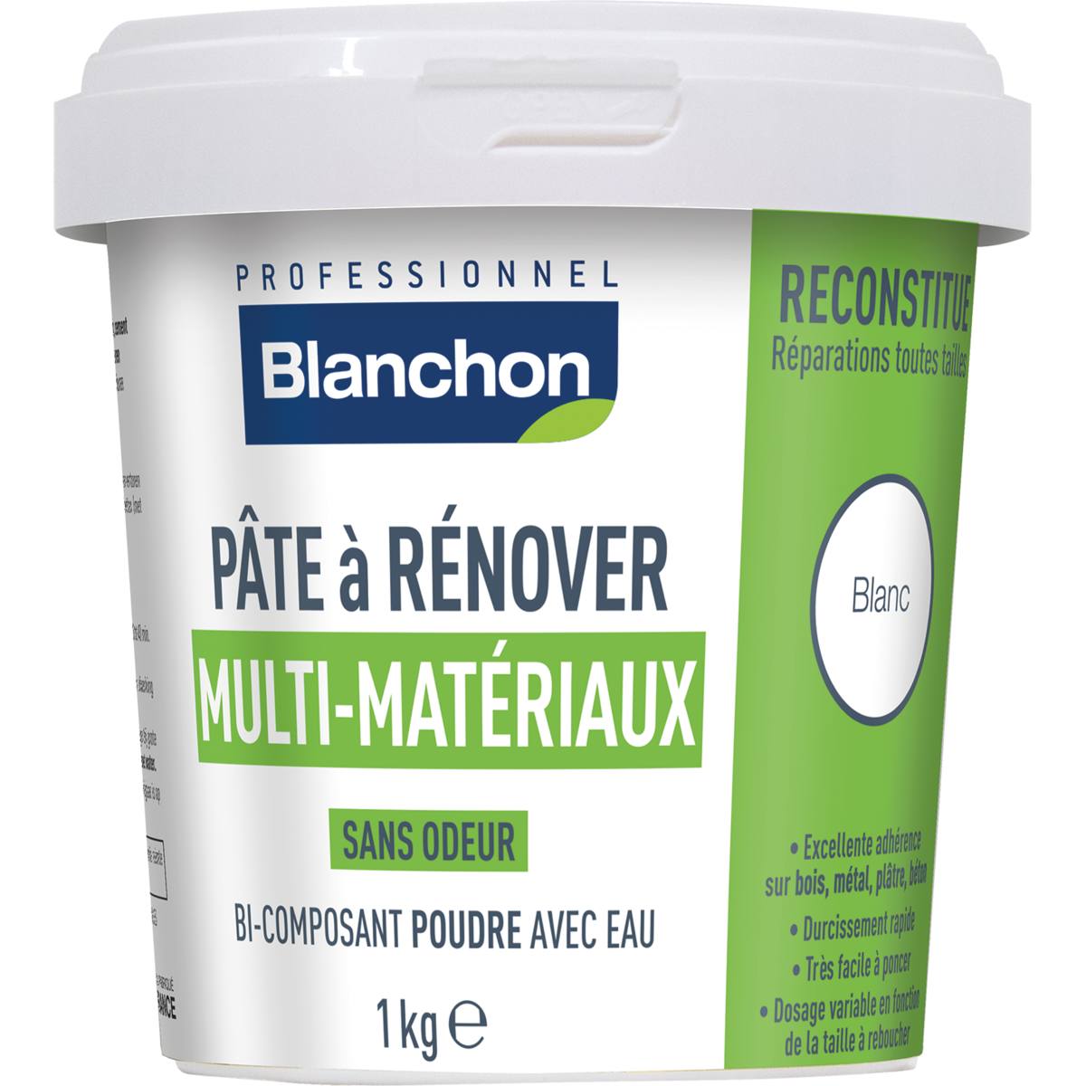 PÂTE À RÉNOVER MULTI-MATÉRIAUX BLANCHE 1 KG