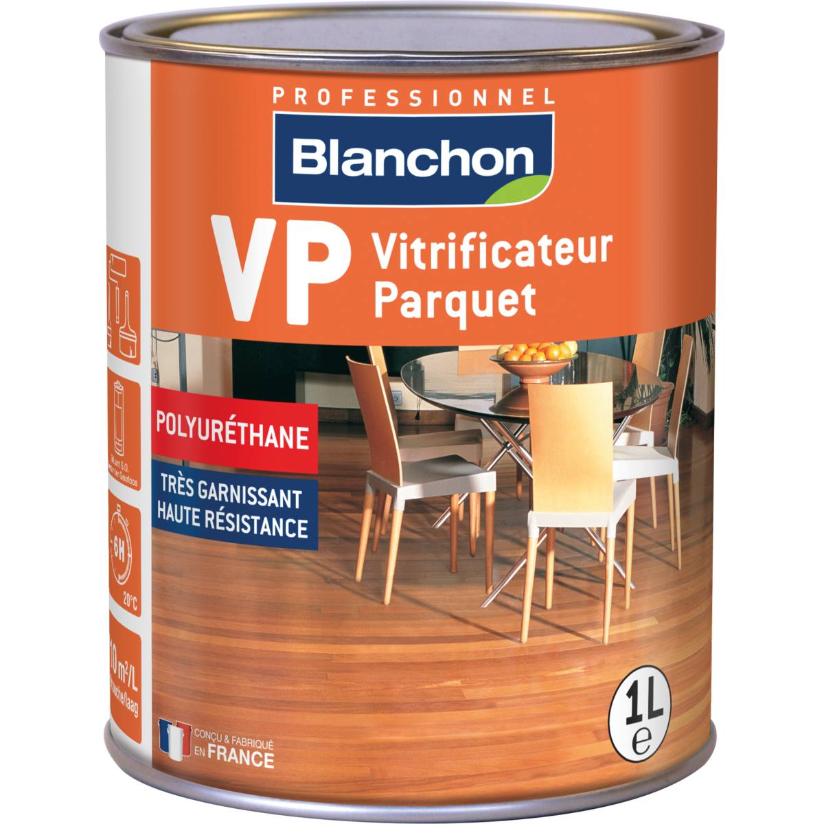 VITRIFICATEUR PARQUET TRADITIONEL SANS MÉLANGE - DURCISSEUR INTEGRÉ 1 L