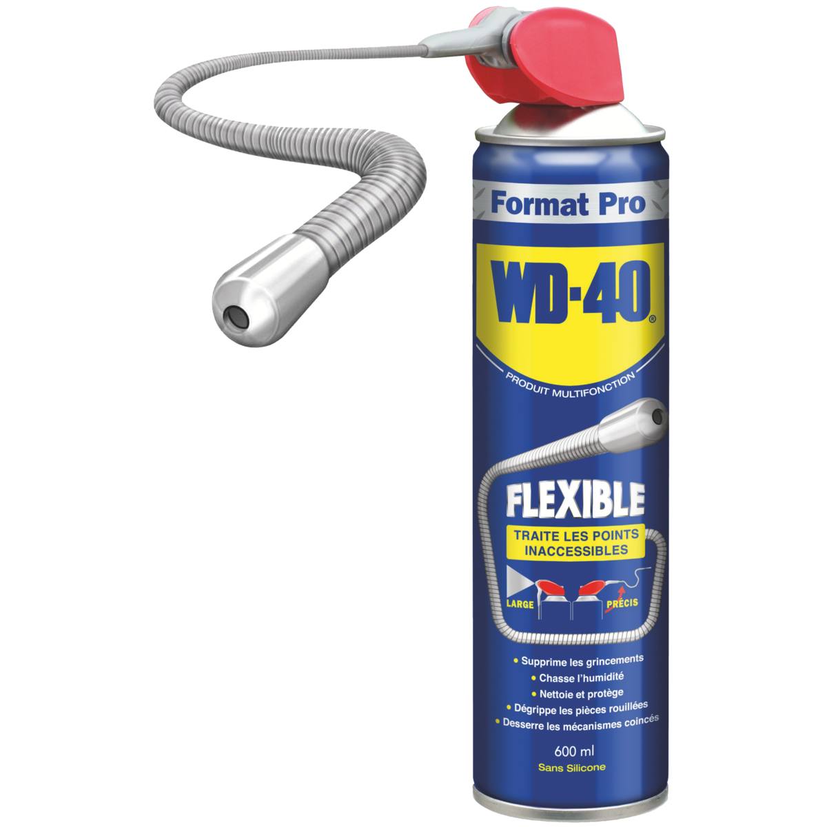 DÉGRIPPANT LUBRIFIANT WD-40 AVEC FLEXIBLE