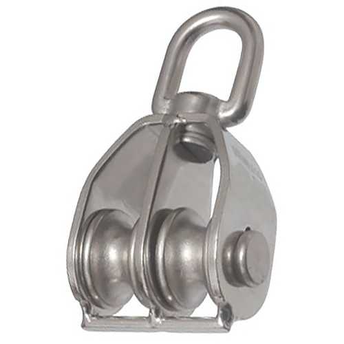 POULIE DOUBLE INOX A2 Ø 50 MM