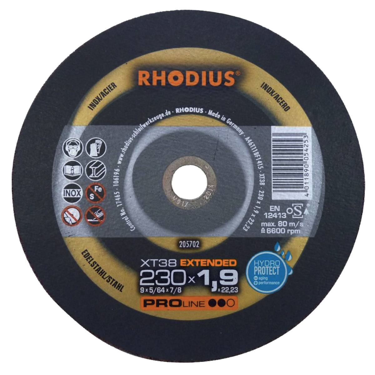 DISQUE À TRONÇONNER XT38 POUR LES ACIERS INOXYDABLES - Ø 230 X 1,9 X 22,2 MM