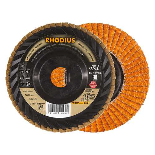 DISQUE À LAMELLES PLATES EXTRA-LONGUES À GR. CERAMIQUE Ø125×22,23 GR. 60