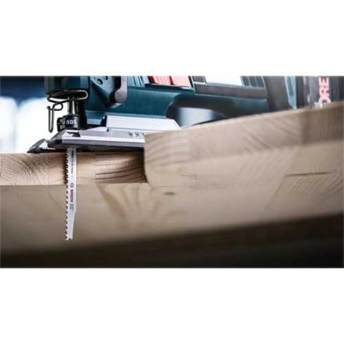 5 LAMES DE SCIE SAUTEUSE EXPERT EXPERT "HARDWOOD 2-SIDE CLEAN" POUR LE BOIS MASSIF T308B