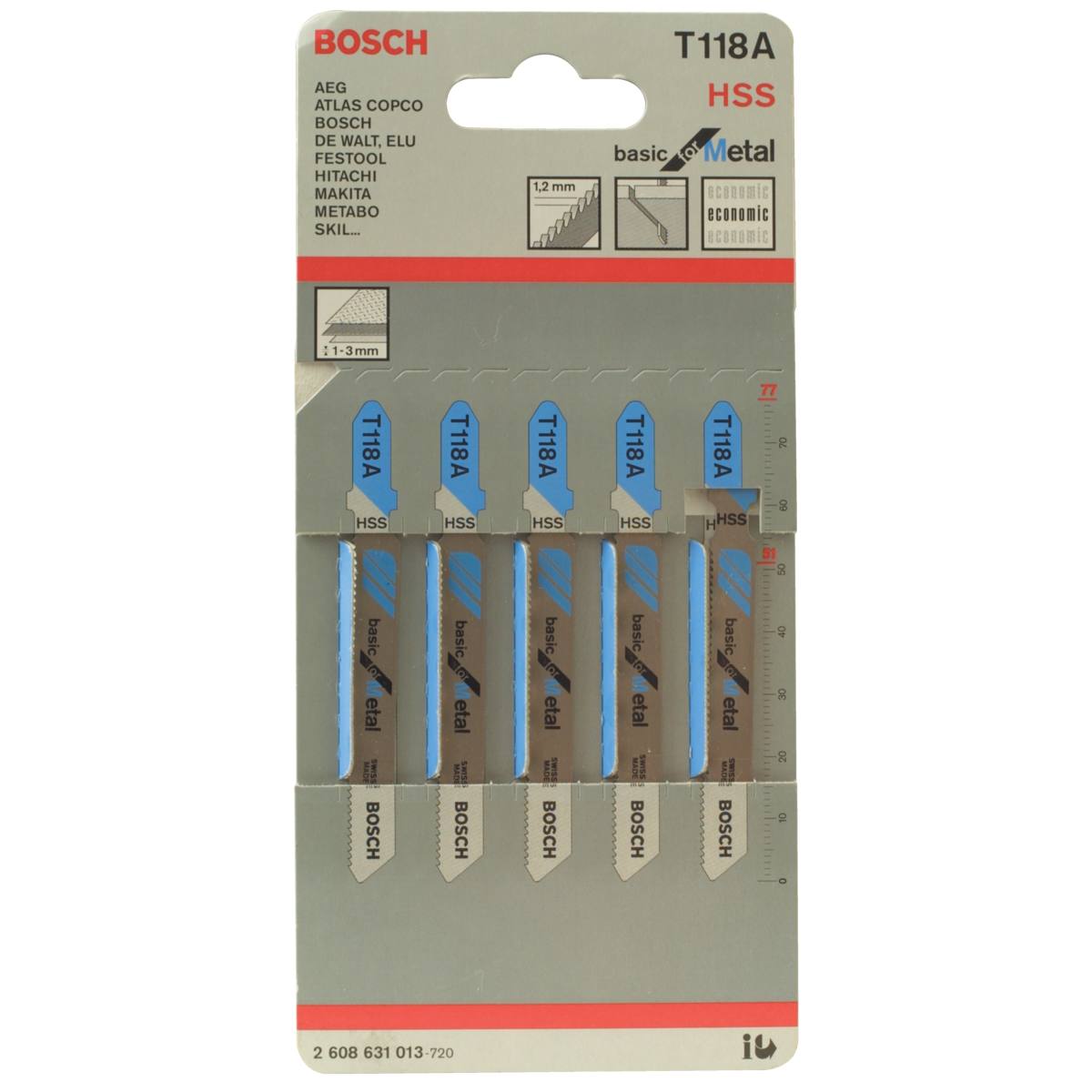 LAMES DE SCIE SAUTEUSE T 118 G POUR LE MÉTAL