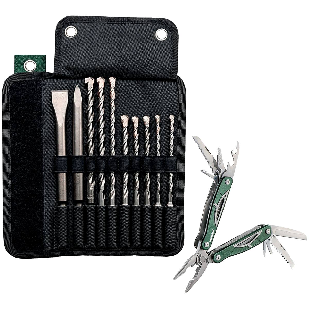 PERFO BURINEUR SDS-PLUS  BATTERIE 18 V AVEC ÉTUI 10 PIÈCES SDS-PLUS ET COUTEAU MULTIFONCTION