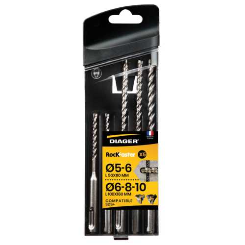 COFFRET DE 7 FORETS BÉTON ROCKFASTER SDS-PLUS