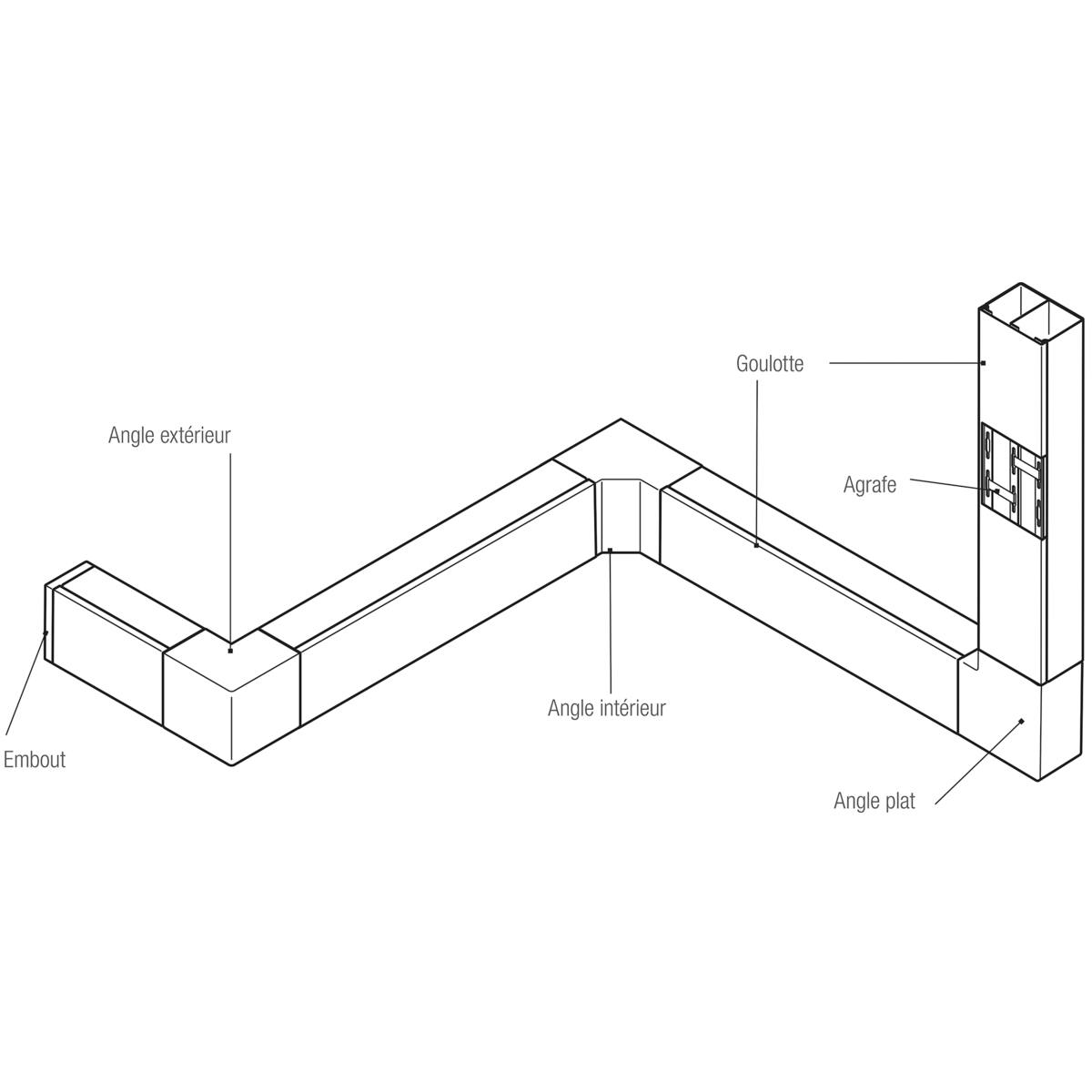 Angle Extérieur pour Goulotte PVC 60x150 mm 