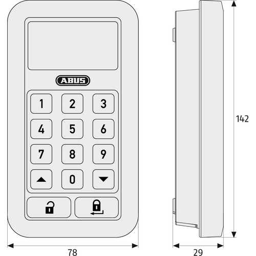 CLAVIER BLANC POUR CYLINDRE MOTORISÉ HOMETEC PRO